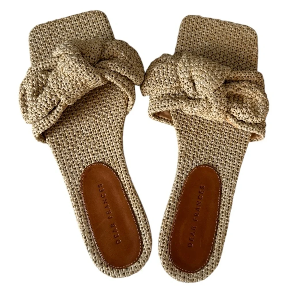 Dear Frances Knot‎ Slide Sandal Slides in Seagrass 42 11